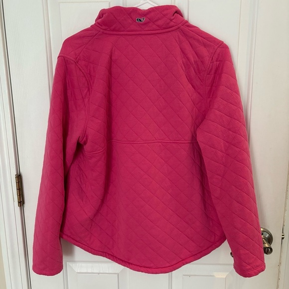 Vineyard Vines Women’s Bright Pink Quilted Top Size Large - Picture 3 of 4